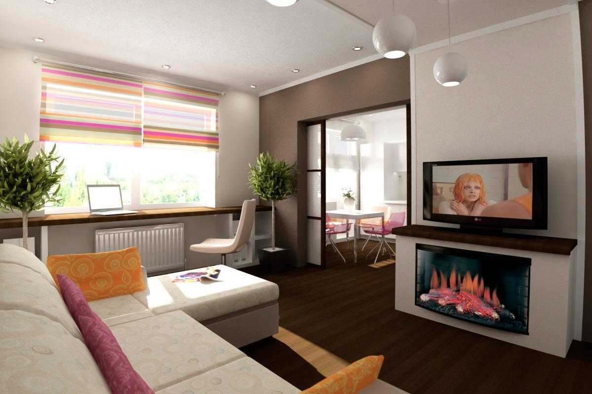 Дизайн зала в двухкомнатной квартире
