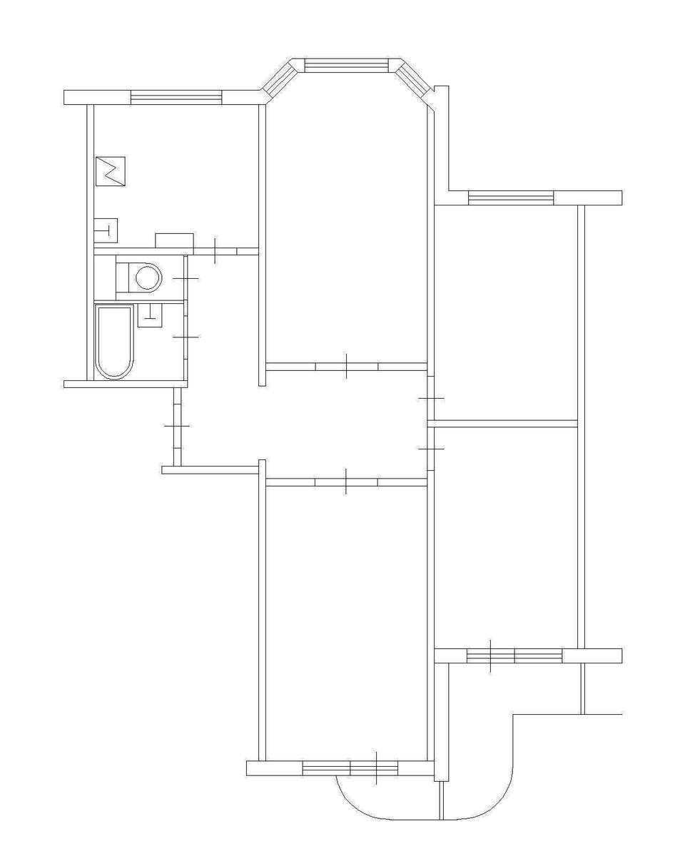 Планировка четырехкомнатной квартиры серии П-3