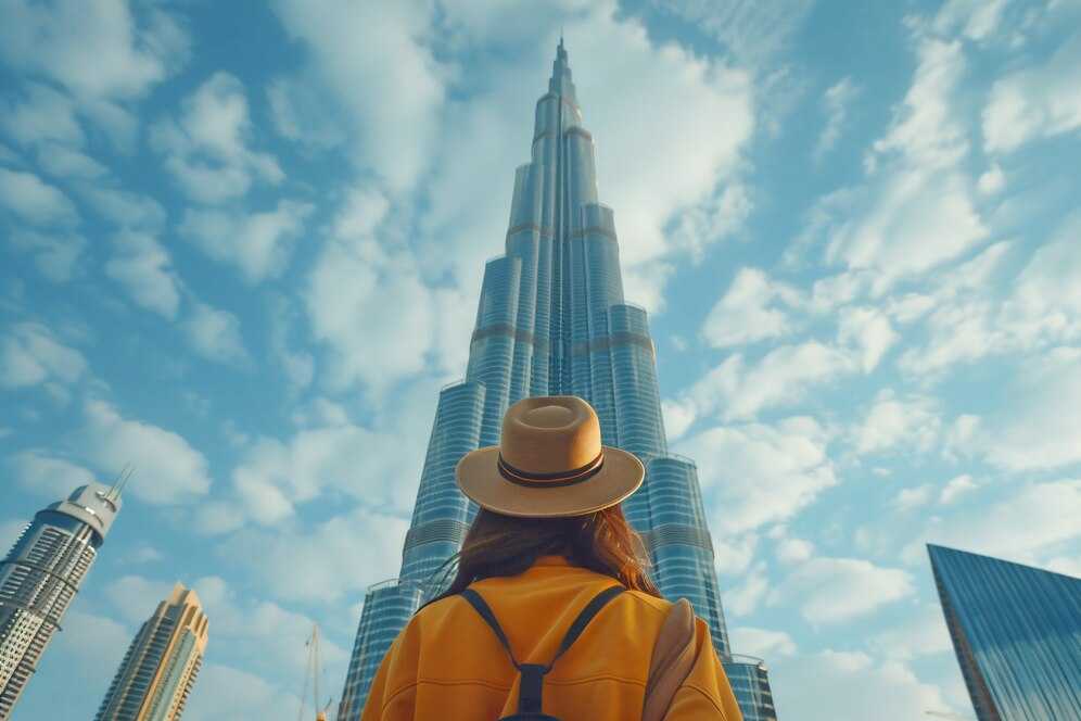 Burj Khalifa, создано с помощью нейросети Midjourney. Designed by <b>freepik:&nbsp;</b>https://clck.ru/3FPhC4